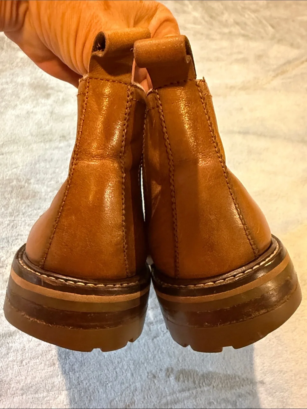 Banana Republic Tan Leather Wingtip Jodhpur Boots, size 12